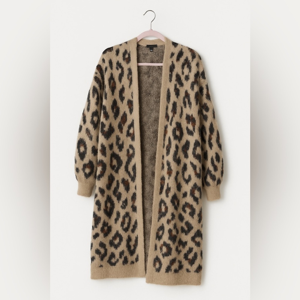 I.N.C. International Concepts Fuzzy Animal-Print Open-Front Cardigan Sz XL